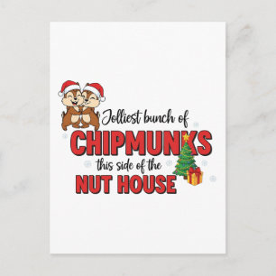 Fröhlichste Schar von Chipmunks auf dieser Seite W Postkarte