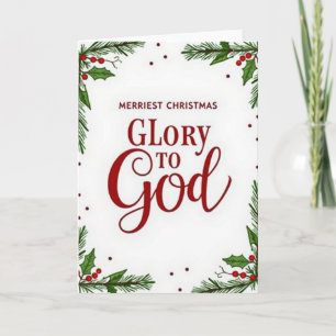 Fröhlichste Weihnachten Herrlichkeit Gott Karte