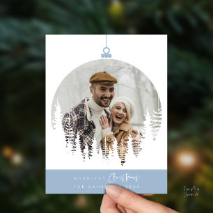 Fröhlichstes Weihnachtsfamilienfoto, Tannenbaum-Üb Postkarte