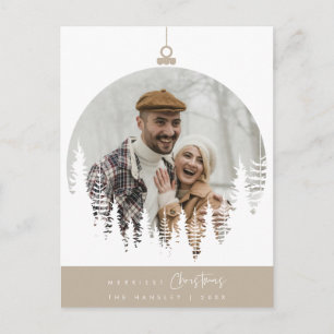 Fröhlichstes Weihnachtsfamilienfoto, Überlagerung  Postkarte