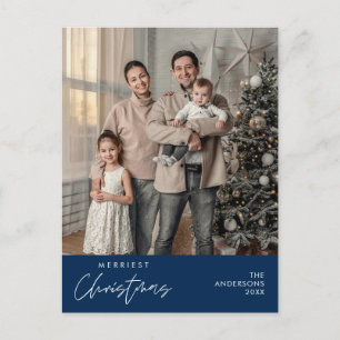 Frohstes Weihnachts-Foto, gemütliches Glück Postkarte