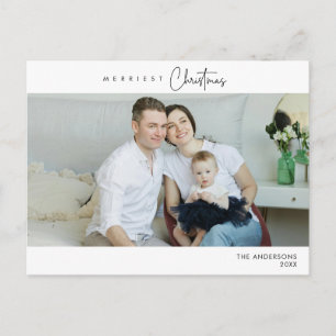 Frohstes Weihnachts-Foto, Winterglücklich Postkarte