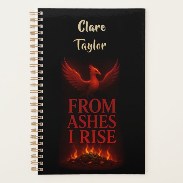 From Ashes I Rise – Phoenix Personalized Planner Planer (Vorderseite)