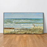 From Hornbæk beach, PS Kroyer Poster<br><div class="desc">From Hornbæk beach by PS Kroyer. Scandinavian wall art inspired by Peder Severin Krøyer,  bringing calm coastal light and cozy Nordic hygge vibes to your home. In the foreground,  a flat beach towards which a fresh wind drives the waves. Frosty sunshine in March.</div>