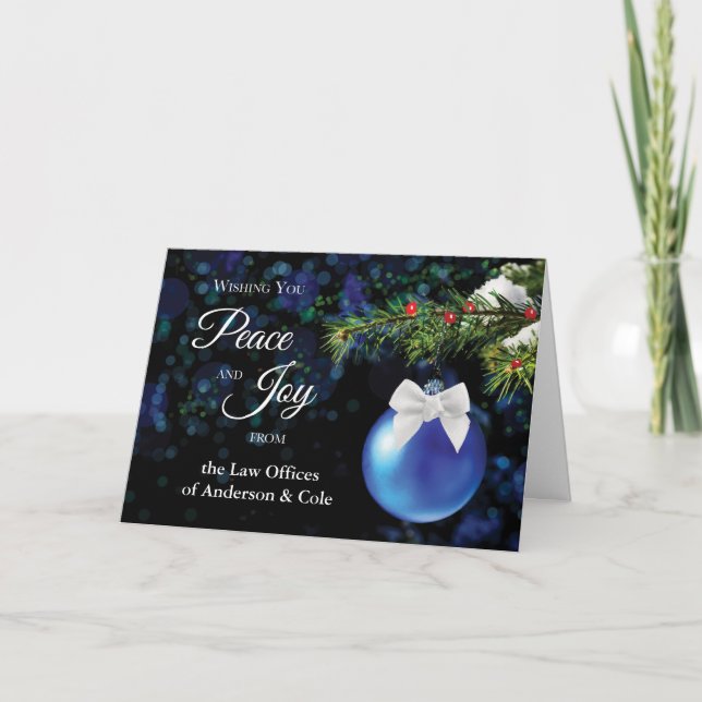 From Law Office Christmas Custom Name Ornament Karte (Vorderseite)