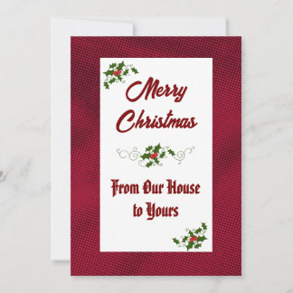From Our House to Yours Merry Christmas Card Feiertagskarte