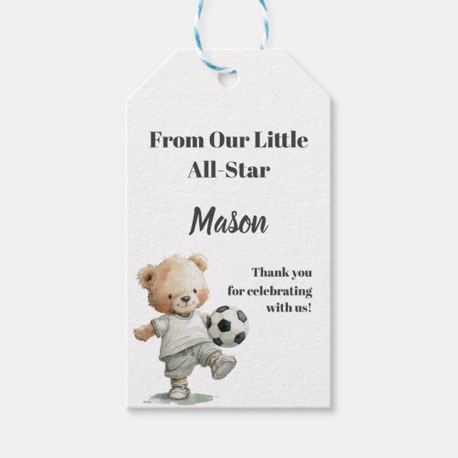 From Our Little All-Star • Custom Baby Shower Geschenkanhänger (Vorderseite)
