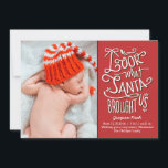 From Santa Birth Announcement Christmas Card Feiertagskarte<br><div class="desc">Celebrate the season with this modern and stylish holiday card from Berry Berry Sweet. Visit WWW.BERRYBERRYSWEET.COM for more of our stylish holiday collections.</div>