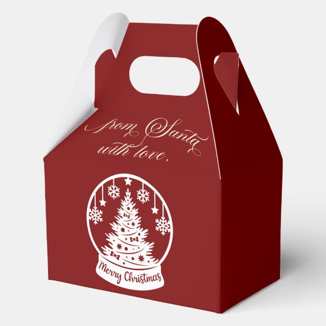 From Santa With Love Snow Globe Christmas Tree Geschenkschachtel (Vorderseite)