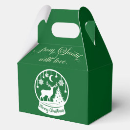 From Santa With Love Snow Globe Deer Geschenkschachtel