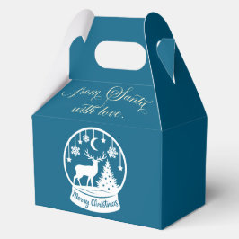 From Santa With Love Snow Globe Deer Geschenkschachtel