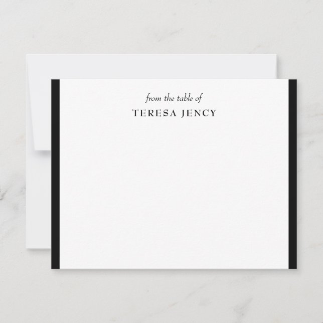 From the Desk Of | Classic Black and White Design Mitteilungskarte (Vorderseite)