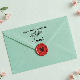 From the Garden of Custom Name Stamp Permastempel