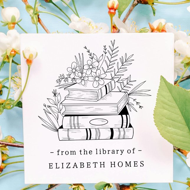 From the Library of Custom Quote Books and Flower Gummistempel (Von Creator hochgeladen)