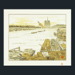 From the Pont d'Austerlitz Poster<br><div class="desc">French lithographs of the Eiffel Tower and its environs,  in the style of Japanese woodblock prints.</div>