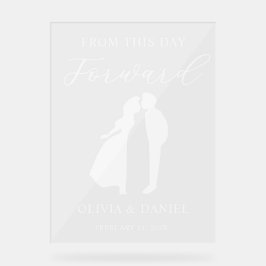 From This Day Forward Personalized Wedding Welcome Acrylschild