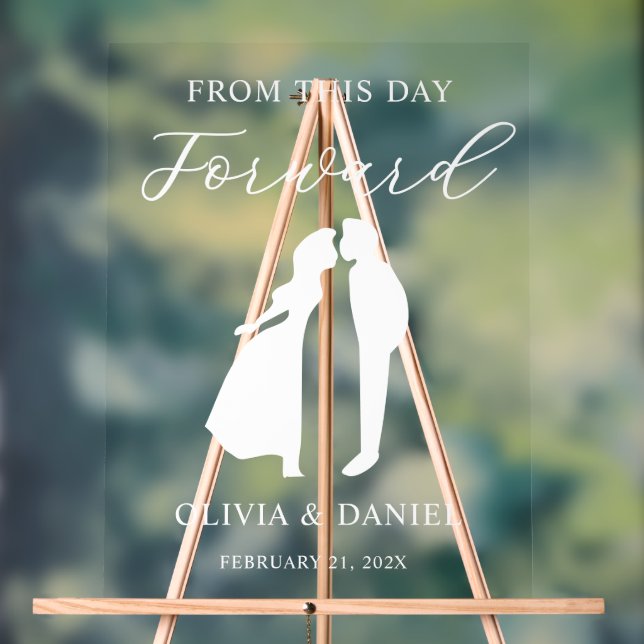 From This Day Forward Personalized Wedding Welcome Acrylschild (Neutral)