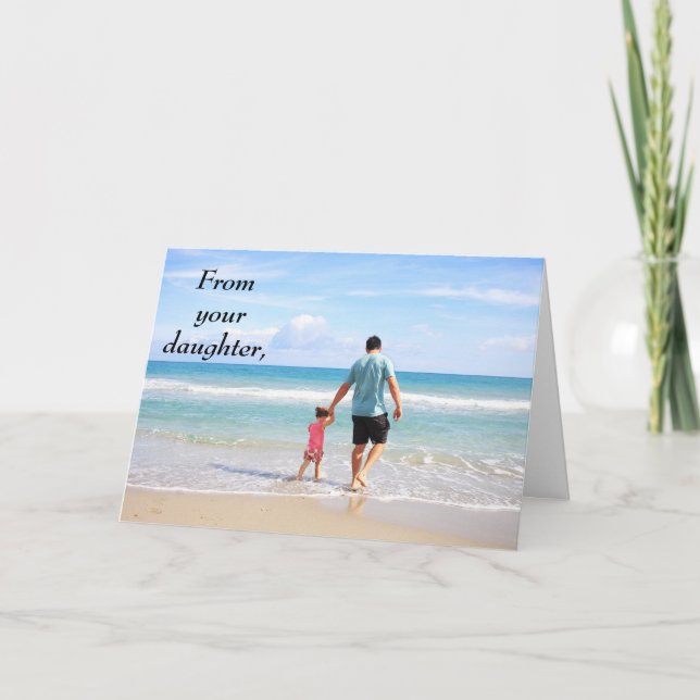 From Your Daughter Happy Father's Day Card Karte (Vorderseite)