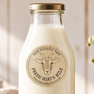 Fromage de chèvre ou étiquette de lait en papier b