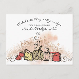 fromage fruit vin dîner carte de recette