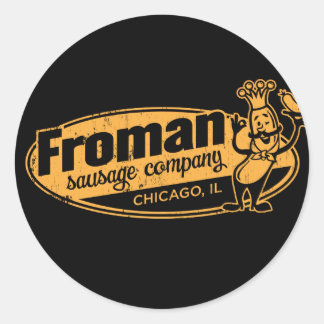 Froman Sausage co chicago illinois Runder Aufkleber