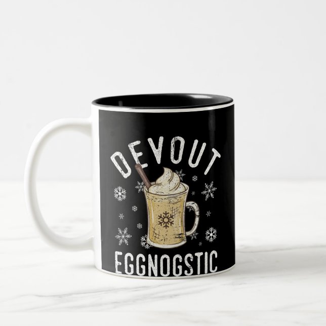 Frommer Eggnostic lustiger Eierpunsch-Entwurf für Zweifarbige Tasse (Links)