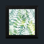 Frond Waltz - Blätter "Palm Frond" Erinnerungskiste<br><div class="desc">Frond Waltz I von Grace Popp. Die tropische Vegetation ist in einem Aquarellstil gehalten.</div>