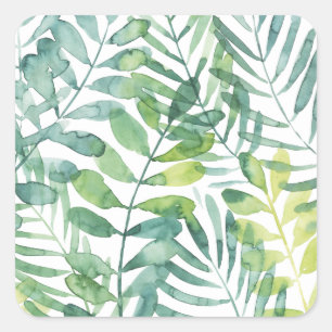 Frond Waltz - Blätter "Palm Frond" Quadratischer Aufkleber