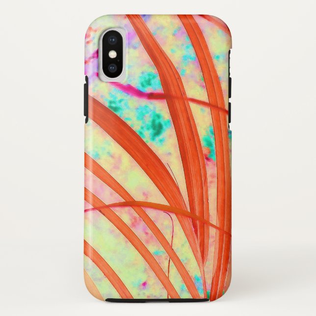 Fronds Go Red Case-Mate iPhone Hülle (Rückseite)