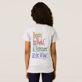 Front & Back - magische Horace Quote Girls' Slide T-Shirt