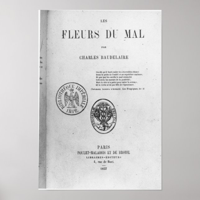 Front Cover, First Edition of 'Les Fleurs du Poster (Vorne)
