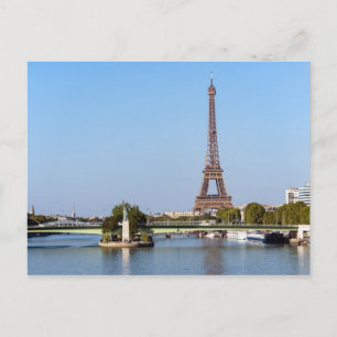 Front de Seine und Eiffelturm - Paris, Frankreich Postkarte