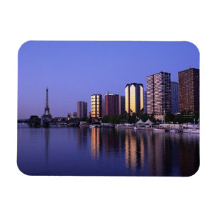 Front du Seine und Eiffelturm, Paris, Frankreich Magnet