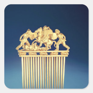 Front eines Scythian Kammes Quadratischer Aufkleber