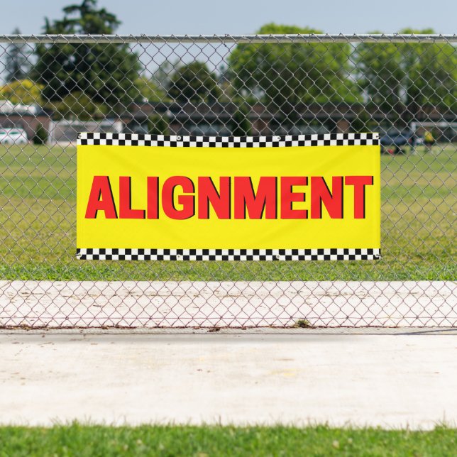 Front End Alignment Automotive Shop Grossgelb Banner (Insitu)