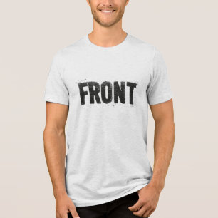 FRONT: Fett Minimalistisches Statement-T-Shirt Tri-Blend Shirt