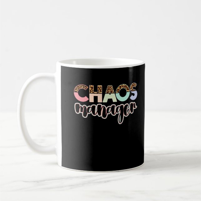 Front Office Manager Funny Chaos Manager Kaffeetasse (Links)