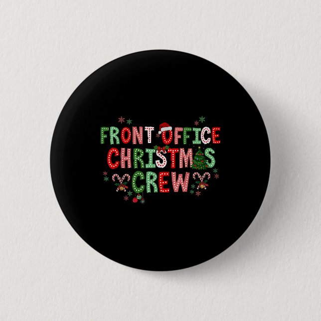 Front Office Team Weihnachten Büro Personal Admin  Button (Vorderseite)