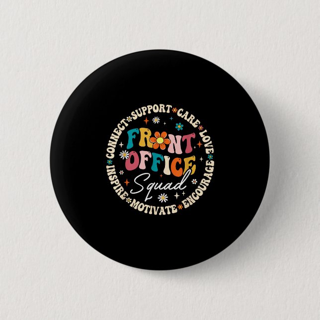 Front Office Team Zurück zur Schule Glücklicher er Button (Vorderseite)