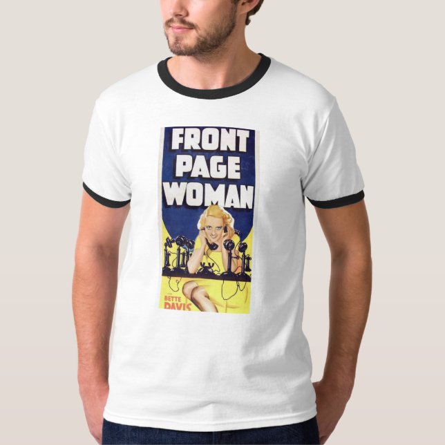 "Front Page-Frau " T-Shirt (Vorderseite)