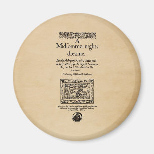 Front Piece to A Midsommer Nights Dream Quarto Magnet