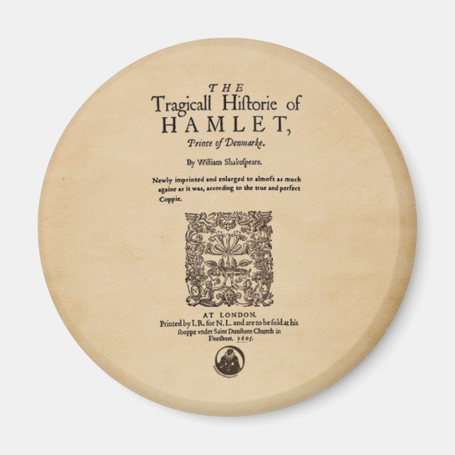 Front Piece to the Hamlet Quarto (1605 Version) Magnet (Vorne)