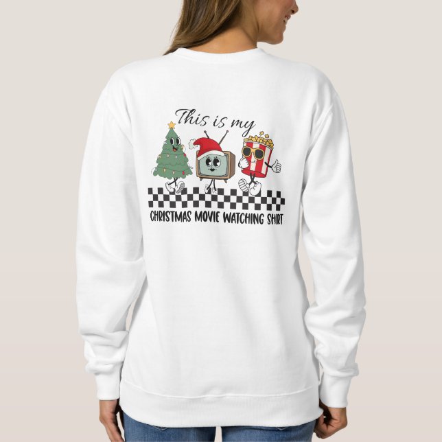 Front pocket name Christmas Movie Watching Shirt (Rückseite)