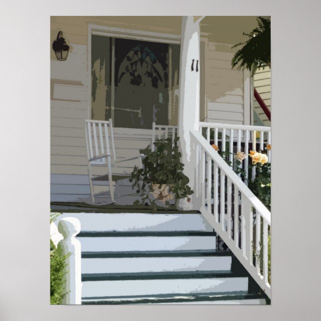 Front Porch in Ocean Grove NJ Poster (Vorne)