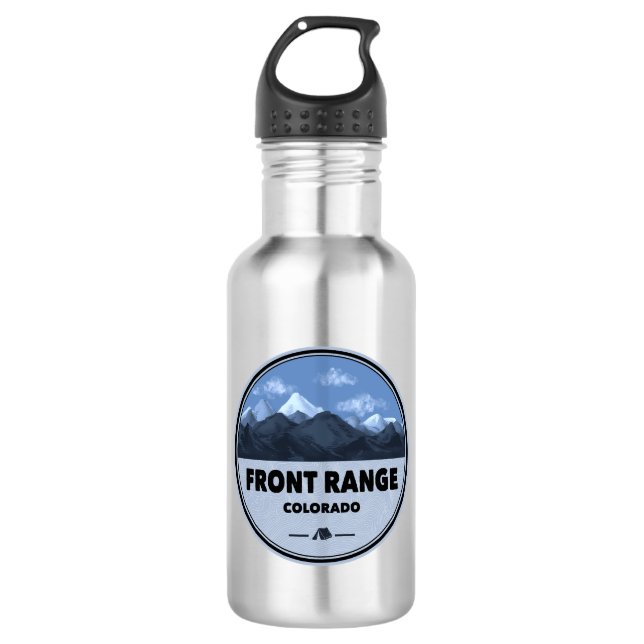 Front Range Mountains Colorado Camping Edelstahlflasche (Vorderseite)
