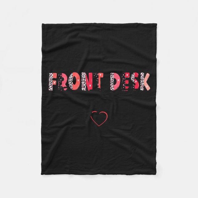 Front Receptionist Desk Valentines Day Hostal Nurs Fleecedecke (Vorderseite)