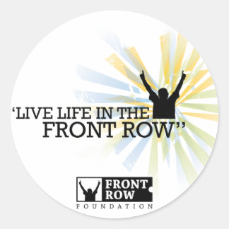 Front Row Foundation: Sunburst Runder Aufkleber