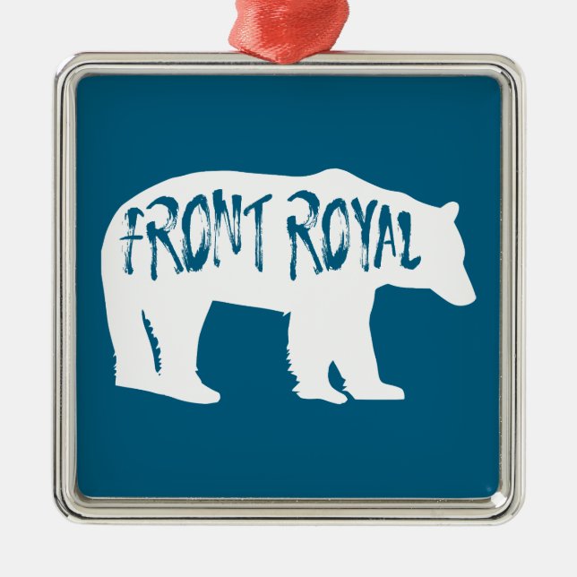 Front Royal Virginia Bear Ornament Aus Metall (Vorne)
