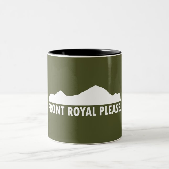 Front Royal Virginia Bitte Zweifarbige Tasse (Mittel)