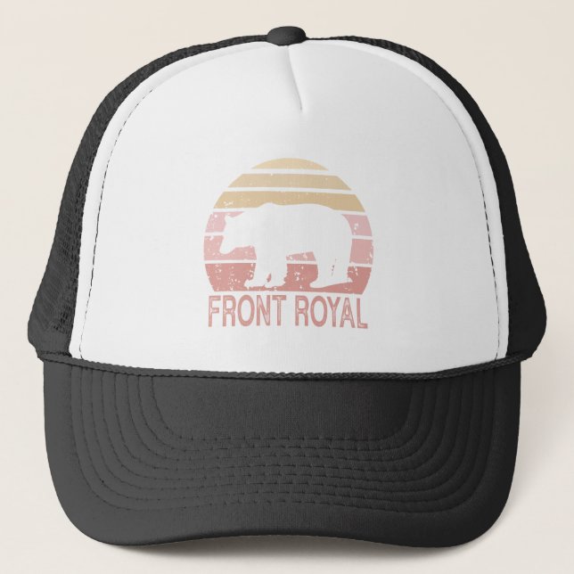Front Royal Virginia Retro Bear Truckerkappe (Vorderseite)